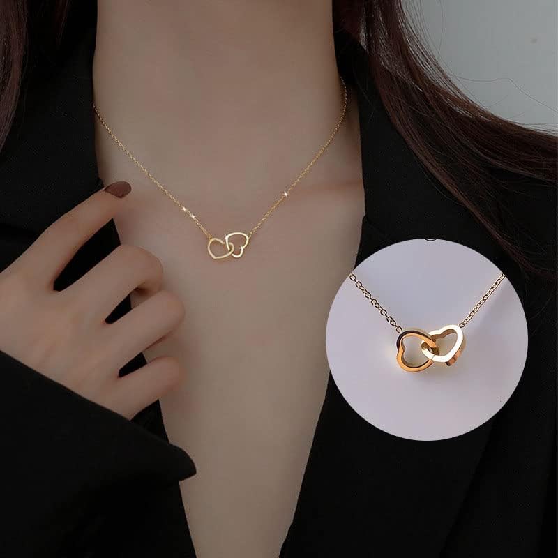 Exclusivo Collar Corazones Entrelazados